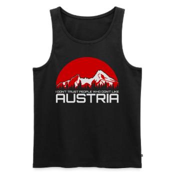 Austria Mountain Holidays Austrians - Men's Premium Organic Tank Top - black - Front - AI Model Male 178 light (178cm)