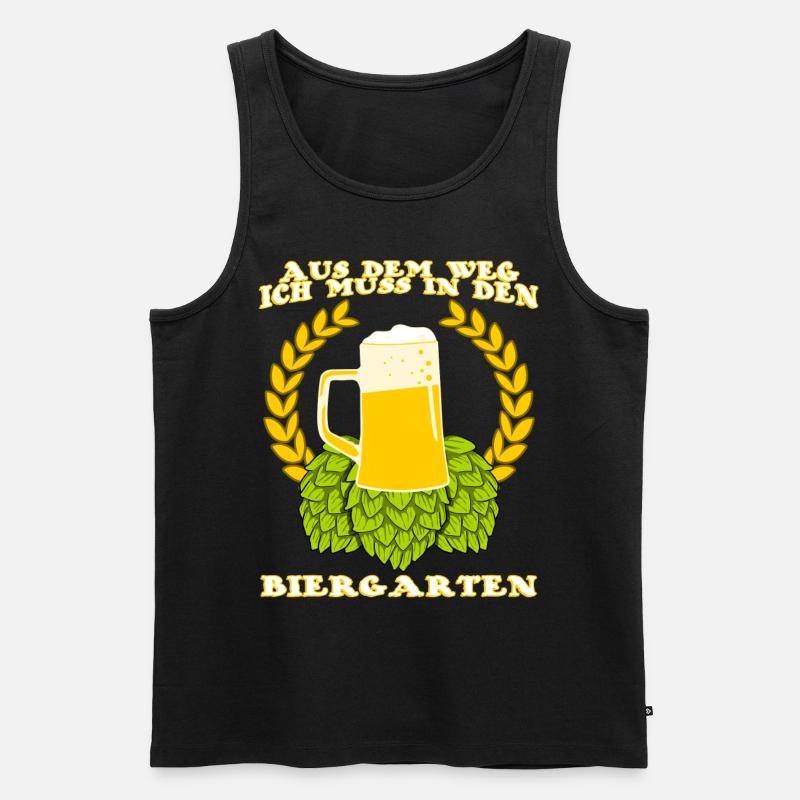 Biergarten Bier Bierkrug Bierfest - Männer Premium Bio Tank Top - Schwarz