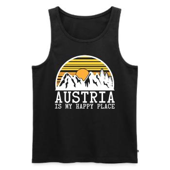 Austria - Men's Premium Organic Tank Top - black - Front - Michal (187cm)
