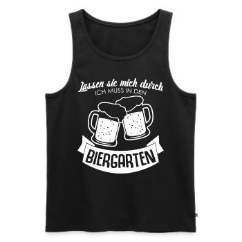 Biergarten Bierglas Bier Bierfest - Männer Premium Bio Tank Top - Schwarz - Vorne - AI Model Male 178 light (178cm)