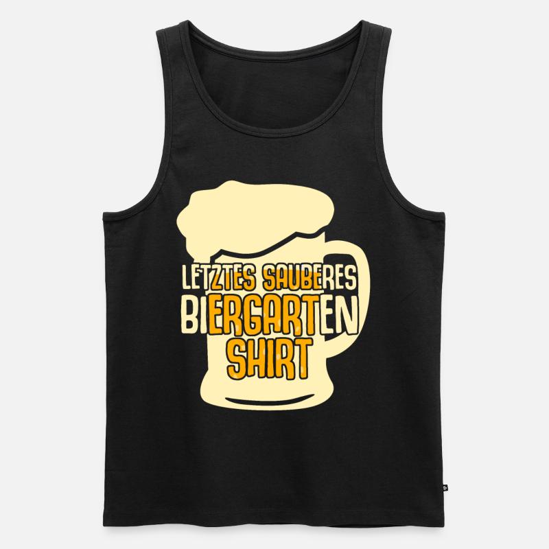 Biergarten - Männer Premium Bio Tank Top - Schwarz