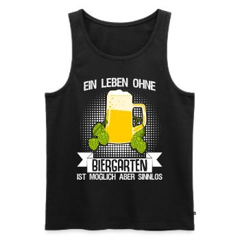 Biergarten Biertrinker Bier Bierkrüge - Männer Premium Bio Tank Top - Schwarz - Vorne - AI Model Male 178 light (178cm)
