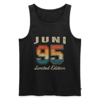 Geburtstag: Juni 1995 - Limited Edition Retro - Männer Premium Bio Tank Top - Schwarz - Vorne - Michal (187cm)