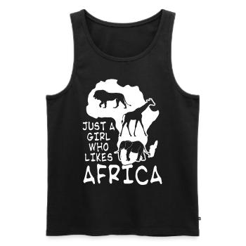 Afrika Urlaub Safari Elefant Giraffe - Männer Premium Bio Tank Top - Schwarz - Vorne - Michal (187cm)