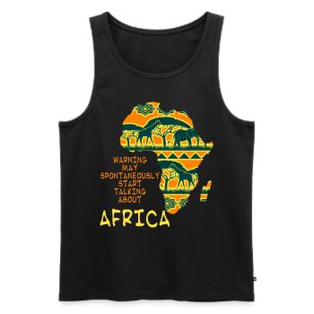 Safari en Afrique - Débardeur bio Premium Homme - noir - Devant - AI Model Male 178 light (178cm)