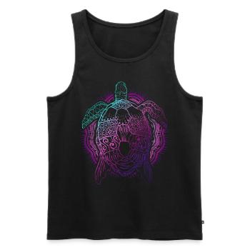 Ocean Animal Lover Cadeau Tortue colorée - Débardeur bio Premium Homme - noir - Devant - Michal (187cm)
