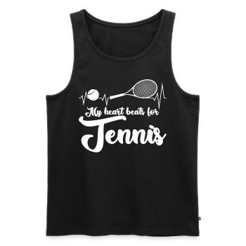 Joueur de tennis Balles de tennis - Débardeur bio Premium Homme - noir - Devant - Michal (187cm)