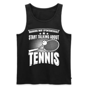 Tennis Joke Tennis Racket - Men's Premium Organic Tank Top - black - Front - Michal (187cm)