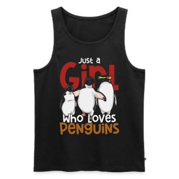 Oiseau Antarctique Animal Gift Pingouin Drôle - Débardeur bio Premium Homme - noir - Devant - Michal (187cm)