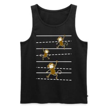 Monkey funny monkey - Men's Premium Organic Tank Top - black - Front - AI Model Male 178 light (178cm)