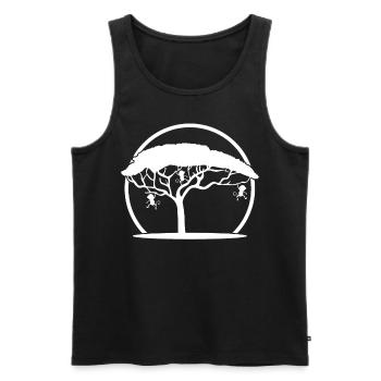 Monkey in the tree Monkey - Men's Premium Organic Tank Top - black - Front - AI Model Male 178 light (178cm)