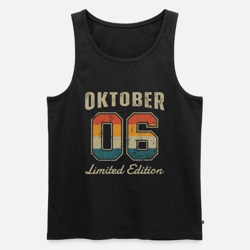 Oktober, 2006, October, - Männer Premium Bio Tank Top - Schwarz