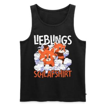 Tier Roter Panda Geschenk Lieblings Schlafshirt - Männer Premium Bio Tank Top - Schwarz - Vorne - Michal (187cm)