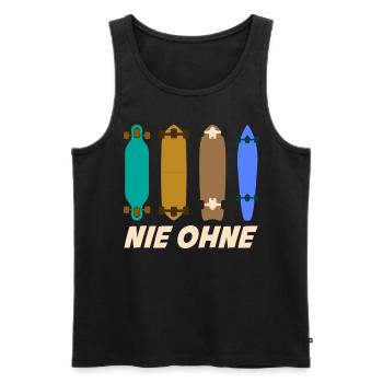 Longboard Longboarding Longboarder - Männer Premium Bio Tank Top - Schwarz - Vorne - AI Model Male 178 light (178cm)