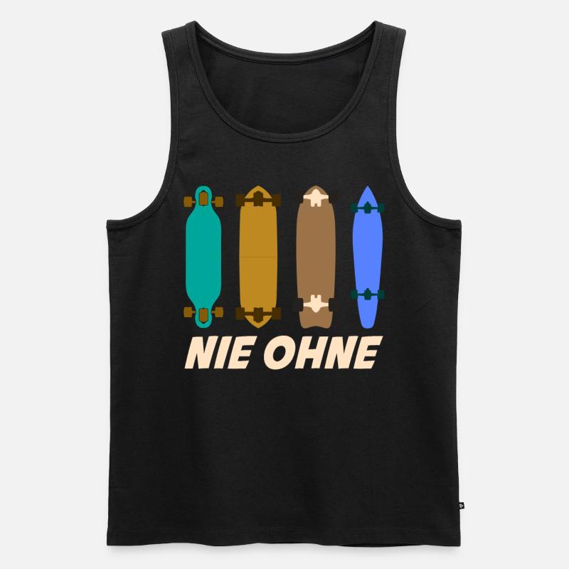 Longboard Longboarding Longboarder - Männer Premium Bio Tank Top - Schwarz
