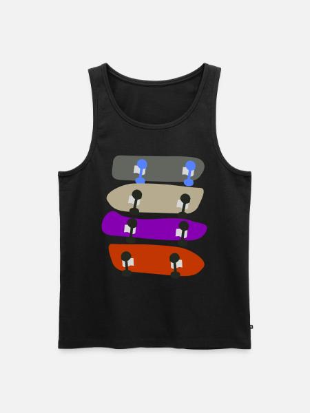 Longboard Skateboard Longboarder - Men's Premium Organic Tank Top - black