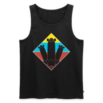 Longboard Longboarder Longboarding - Männer Premium Bio Tank Top - Schwarz - Vorne - AI Model Male 178 light (178cm)