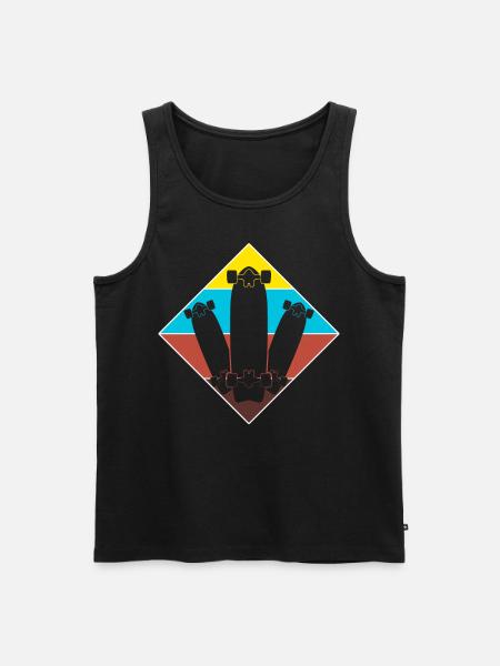 Longboard Longboarder Longboarding - Men's Premium Organic Tank Top - black
