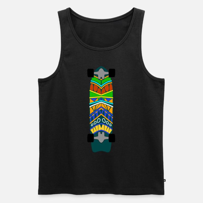 Longboarder Longboarding Longboard - Männer Premium Bio Tank Top - Schwarz