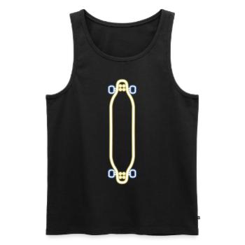 Longboarder Longboard Longboarding - Männer Premium Bio Tank Top - Schwarz - Vorne - AI Model Male 178 light (178cm)