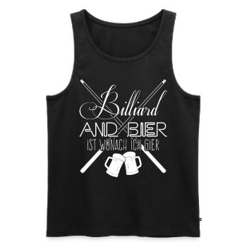 Billard Bier Poolbillard Snooker - Männer Premium Bio Tank Top - Schwarz - Vorne - AI Model Male 178 light (178cm)