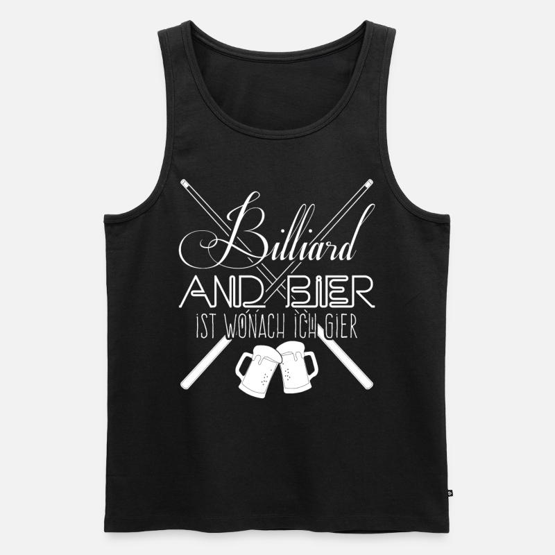 Billard Bier Poolbillard Snooker - Männer Premium Bio Tank Top - Schwarz