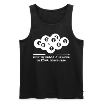Billard Queue Poolbillard Snooker - Männer Premium Bio Tank Top - Schwarz - Vorne - AI Model Male 178 light (178cm)