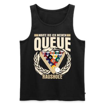 Poolbillard Snooker Billard Queue - Männer Premium Bio Tank Top - Schwarz - Vorne - AI Model Male 178 light (178cm)