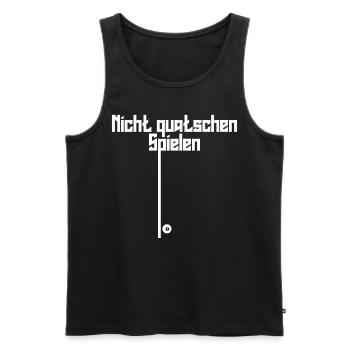 Poolbillard Billard Queue Snooker - Männer Premium Bio Tank Top - Schwarz - Vorne - AI Model Male 178 light (178cm)