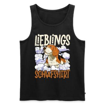 Hunde Schlafshirt Hundeliebhaber Geschenk Beagle - Männer Premium Bio Tank Top - Schwarz - Vorne - Michal (187cm)