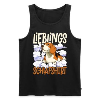 Hundehalter Beagle Geschenk Lieblings Schlafshirt - Männer Premium Bio Tank Top - Schwarz - Vorne - Michal (187cm)
