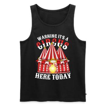 Circus Tent Circus Artist Gift Funny Circus - Men's Premium Organic Tank Top - black - Front - AI Model Male 178 light (178cm)