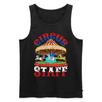 Circus Artist Carousel Gift Circus - Men's Premium Organic Tank Top - black - Front - AI Model Male 178 light (178cm)