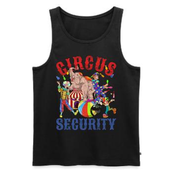 Circus Security Clown Animal Elephant Gift Circus - Men's Premium Organic Tank Top - black - Front - AI Model Male 178 light (178cm)