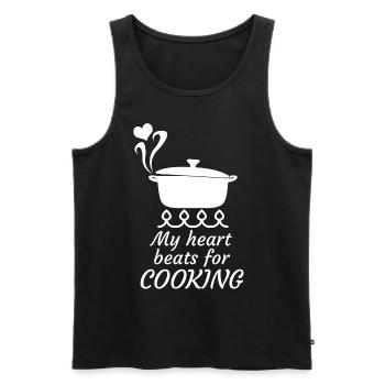 Cuisine Chef Chef chapeau de chef Chef - Débardeur bio Premium Homme - noir - Devant - AI Model Male 178 light (178cm)