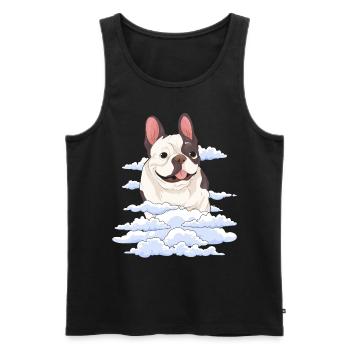 Dogs Gift Cloud French Bulldog - Men's Premium Organic Tank Top - black - Front - Michal (187cm)