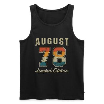 Geburtstag: August 1978 - Limited Edition Retro - Männer Premium Bio Tank Top - Schwarz - Vorne - Michal (187cm)