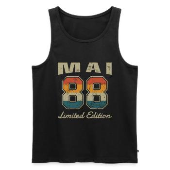 Geburtstag: Mai 1988 - Limited Edition Retro - Männer Premium Bio Tank Top - Schwarz - Vorne - Michal (187cm)