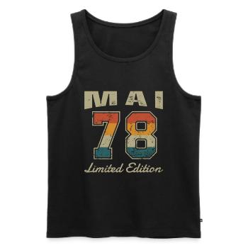 Geburtstag: Mai 1978 - Limited Edition Retro - Männer Premium Bio Tank Top - Schwarz - Vorne - Michal (187cm)