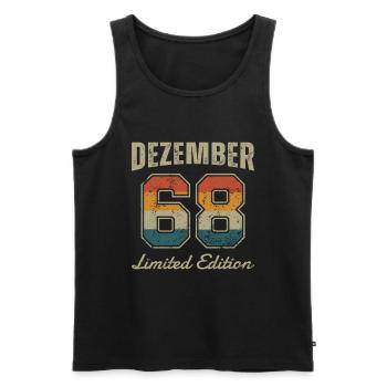 Geburtstag: Dezember 1968 - Limited Edition Retro - Männer Premium Bio Tank Top - Schwarz - Vorne - Michal (187cm)