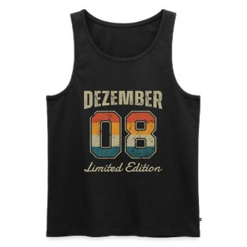 Geburtstag: Dezember 2008 - Limited Edition Retro - Männer Premium Bio Tank Top - Schwarz - Vorne - AI Model Male 178 light (178cm)
