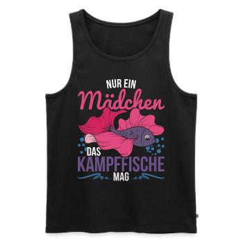 Tier Mädchen Geschenk Siamesischer Kampffisch - Männer Premium Bio Tank Top - Schwarz - Vorne - Michal (187cm)