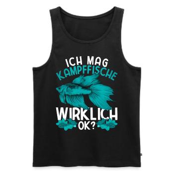 Tier Geschenk Lustiges Siamesischer Kampffisch - Männer Premium Bio Tank Top - Schwarz - Vorne - Michal (187cm)