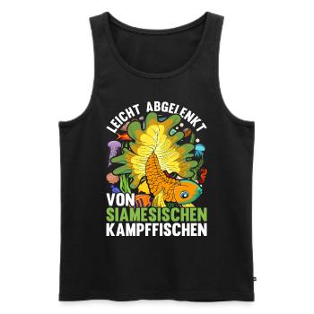 Ozean Tier Meeresbewohner Lustiges Kampffisch - Männer Premium Bio Tank Top - Schwarz - Vorne - Michal (187cm)