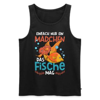 Fischzucht Angler Mädchen Frauen Geschenk Fisch - Männer Premium Bio Tank Top - Schwarz - Vorne - AI Model Male 178 light (178cm)
