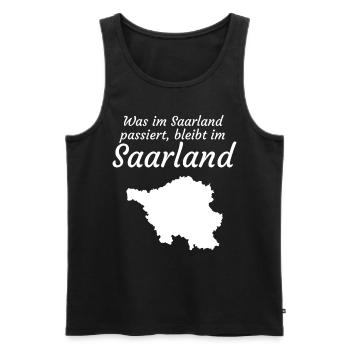 Saarland saarländisch Saarländer - Männer Premium Bio Tank Top - Schwarz - Vorne - AI Model Male 178 light (178cm)