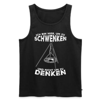 Saarländer Grillen Schwenken Saarland - Männer Premium Bio Tank Top - Schwarz - Vorne - AI Model Male 178 light (178cm)