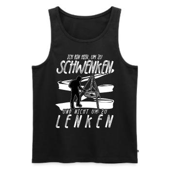 Schwenken Grillen Saarland Saarländer - Männer Premium Bio Tank Top - Schwarz - Vorne - AI Model Male 178 light (178cm)
