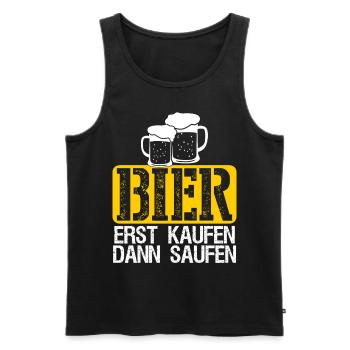 Bier Mallorca Junggesellenabschied - Männer Premium Bio Tank Top - Schwarz - Vorne - Michal (187cm)