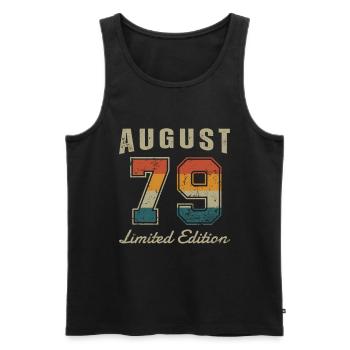 Geburtstag: August 1979 - Limited Edition Retro - Männer Premium Bio Tank Top - Schwarz - Vorne - Michal (187cm)